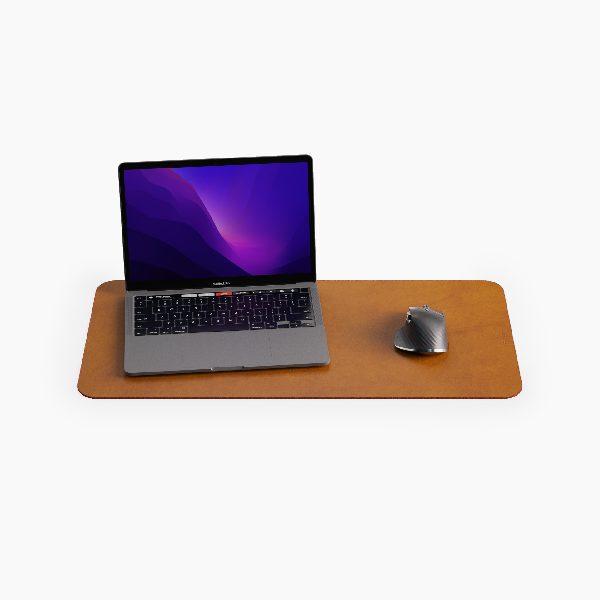 Deskpad Notebook de cuero y gamuza para Fisterra